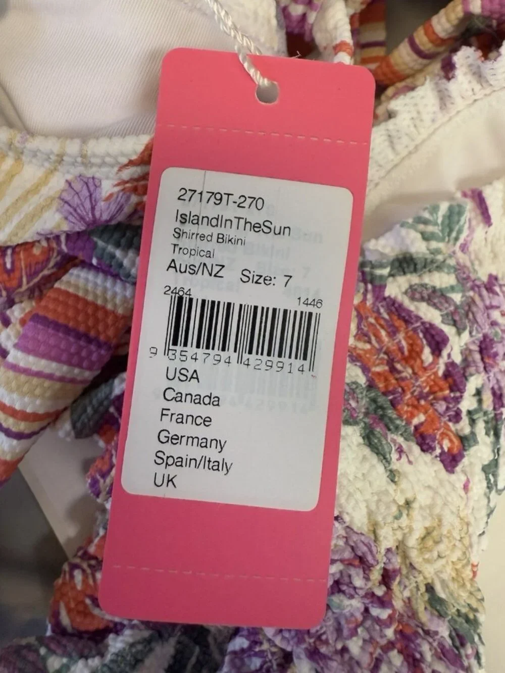 Seafolly Girl’s Two Piece Bikini Swimsuit Set Size 7